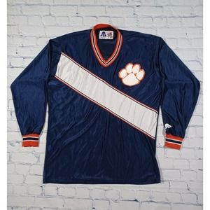 Vtg Sports Belle Clemson‎ Tigers Warm Up Jersey Shirt Size L